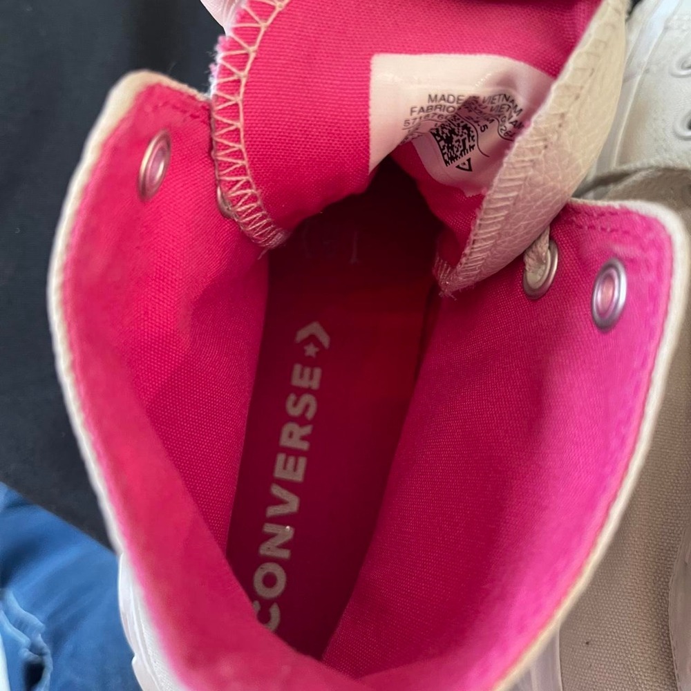 Converse Chuck Taylor All Star Lugged 2.0 White Pink High Top Platform 571676C - Picture 7 of 7